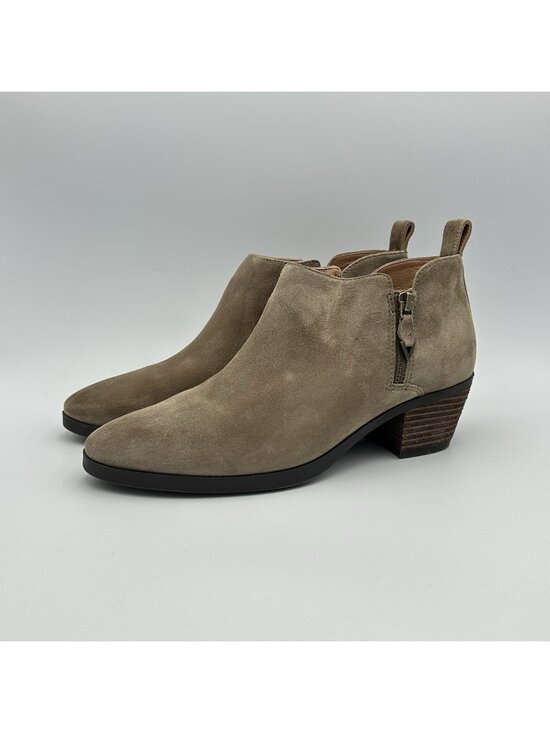 Vionic Shoes - Vionic Cecily Ankle Boot Women’s Size 8.5 Green Suede Side Zip Comfort Bootie